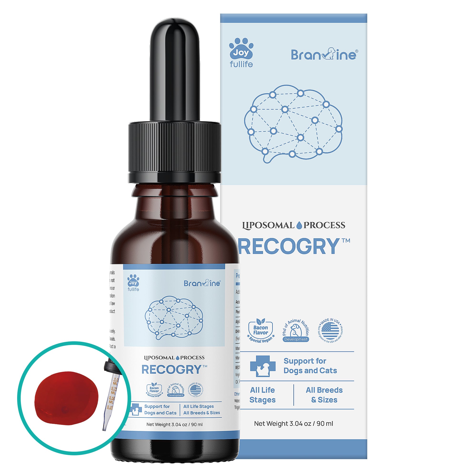 Recogry Cognitive Disorder and Brain Support for Cats and Dogs (90ml)