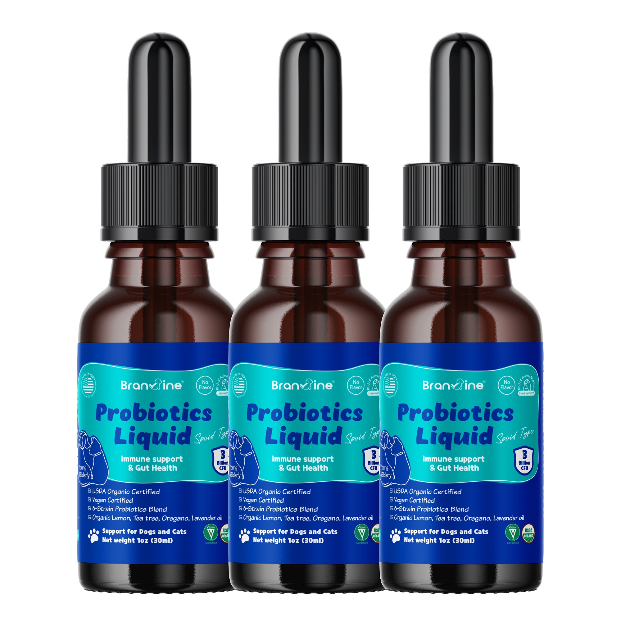 Immune Support & Gut Health for Sensitive, Young, or Senior Cats and Dogs (30ml)