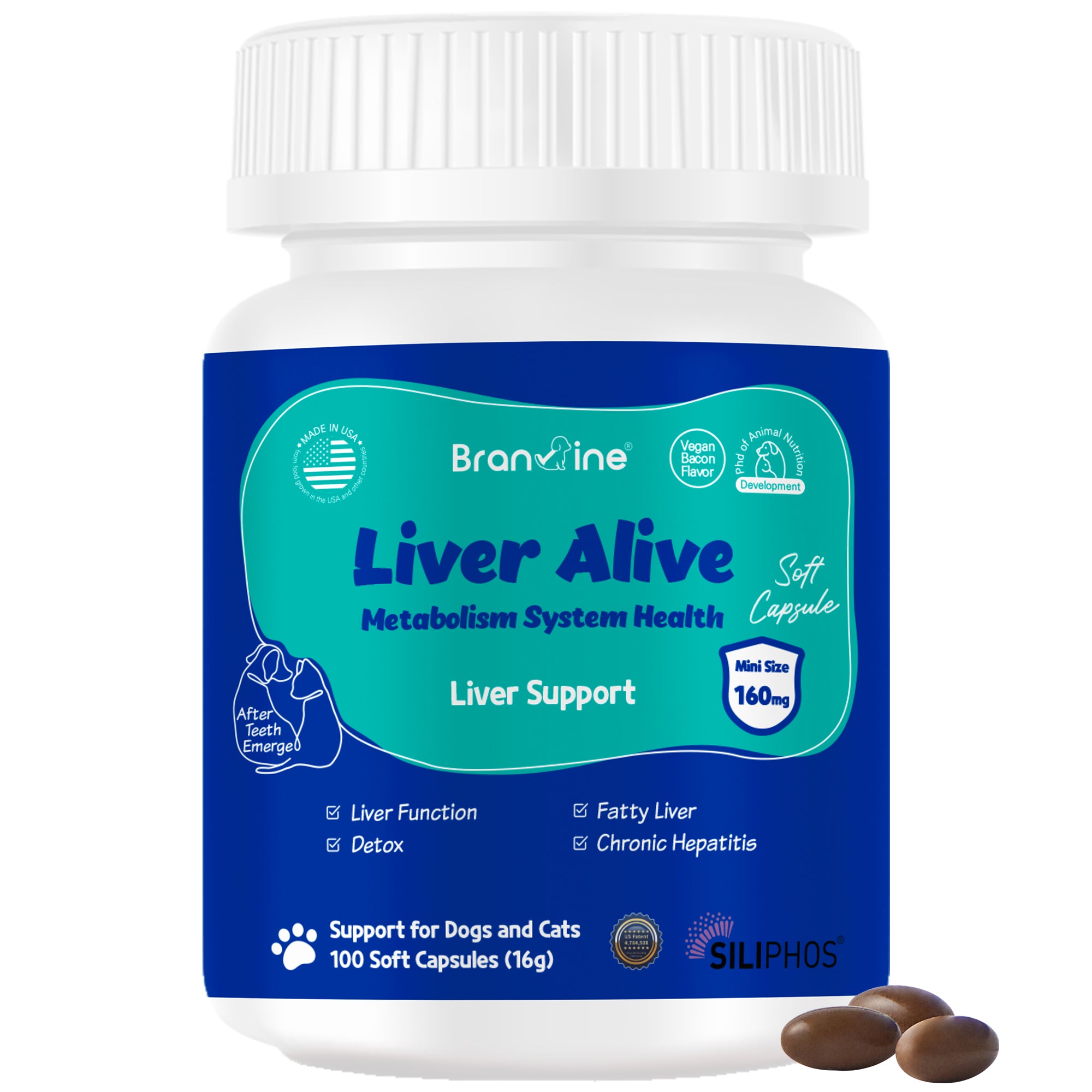 Liver Alive Supports Liver Function, Detox for Cats and Dogs (100