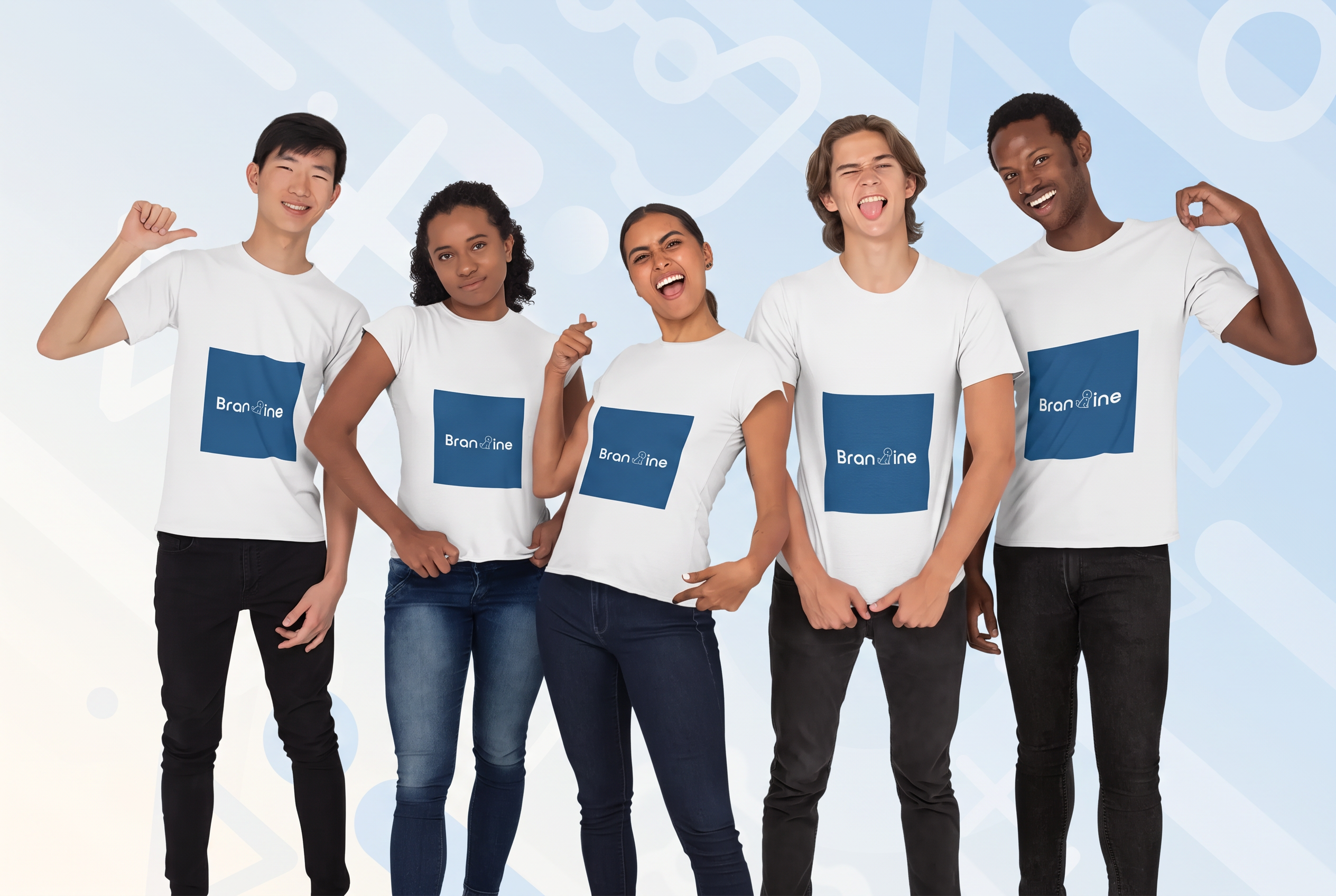 Branvine partner creators in Branvine t-shirts