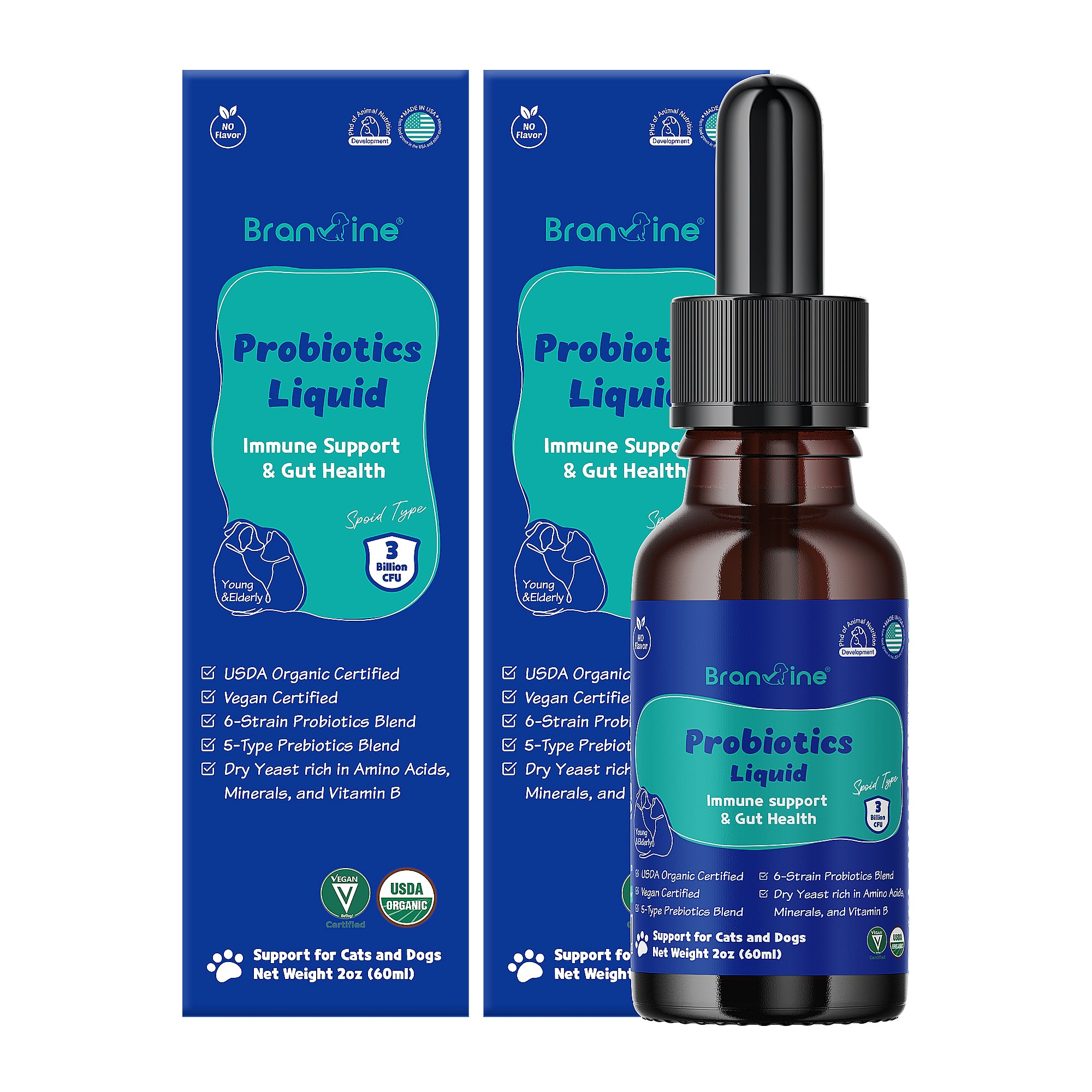 Immune Support & Gut Health for Sensitive, Young, or Senior Cats and Dogs (60ml)