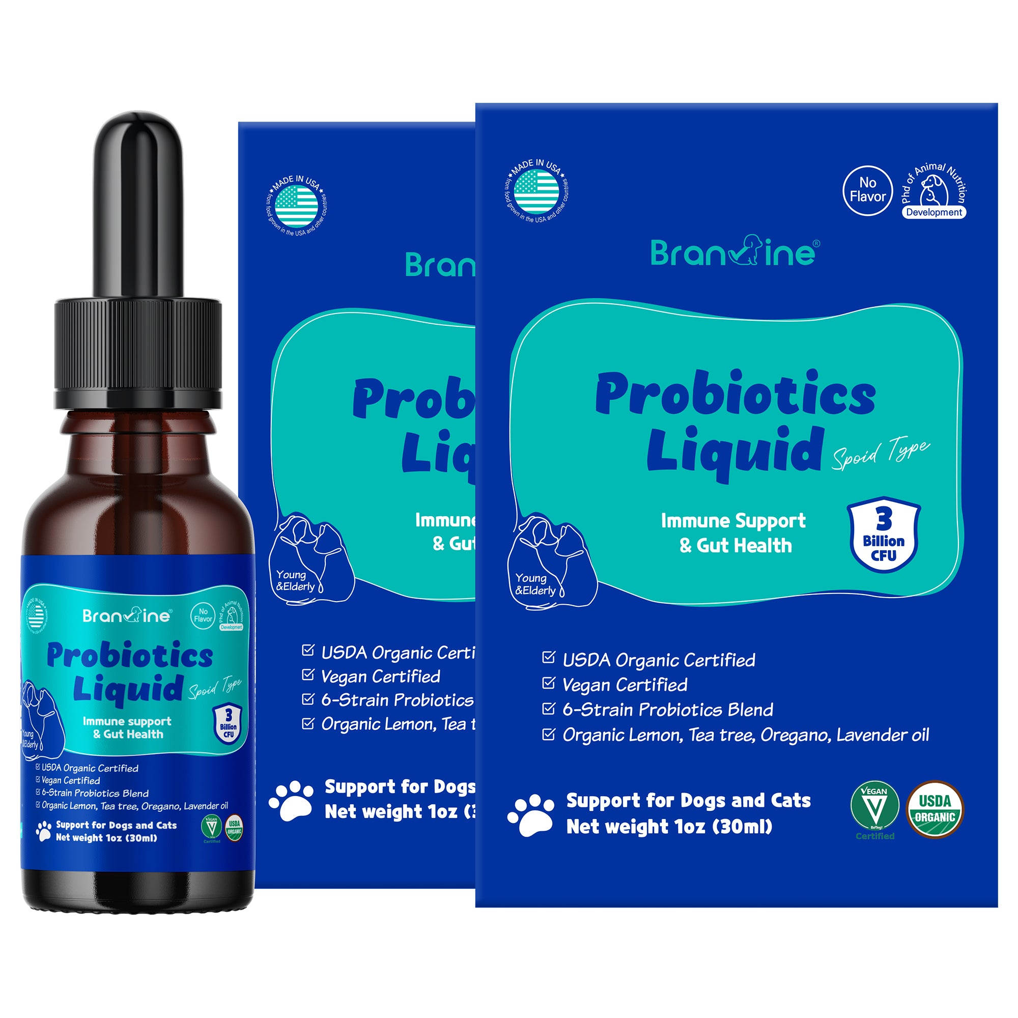 Immune Support & Gut Health for Sensitive, Young, or Senior Cats and Dogs (30ml)