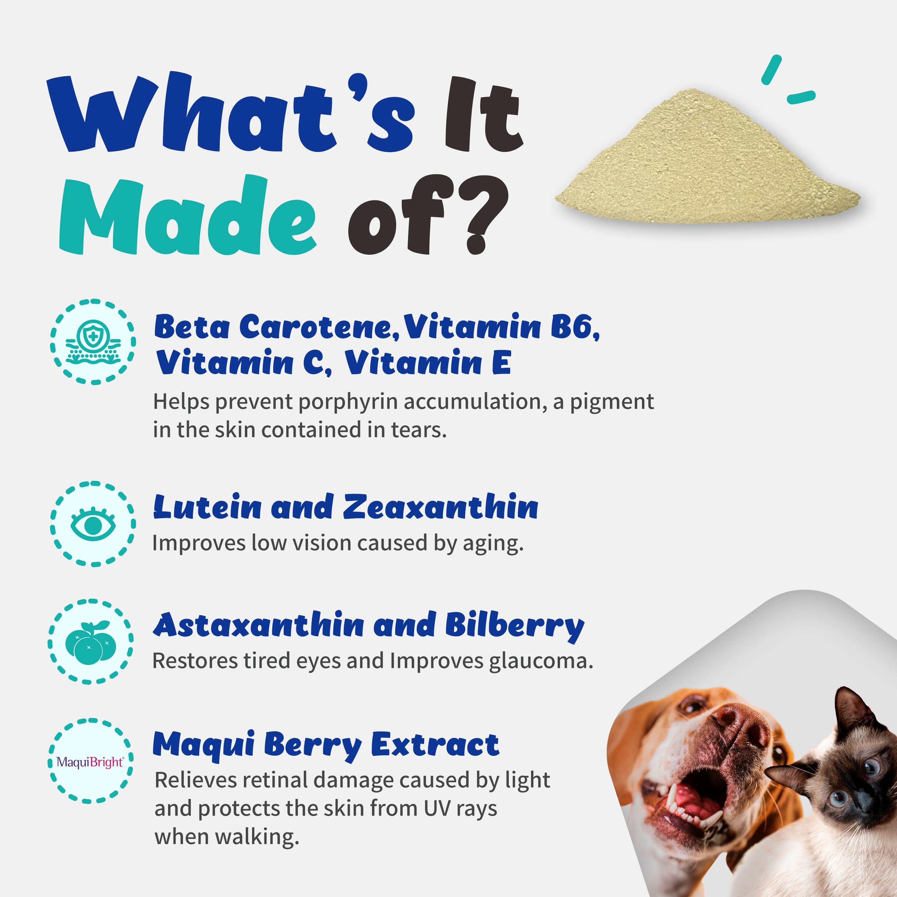 Eye Guardian - Supports Eyes, Tear Staining for Cats and Dogs of Over Weight (117g)