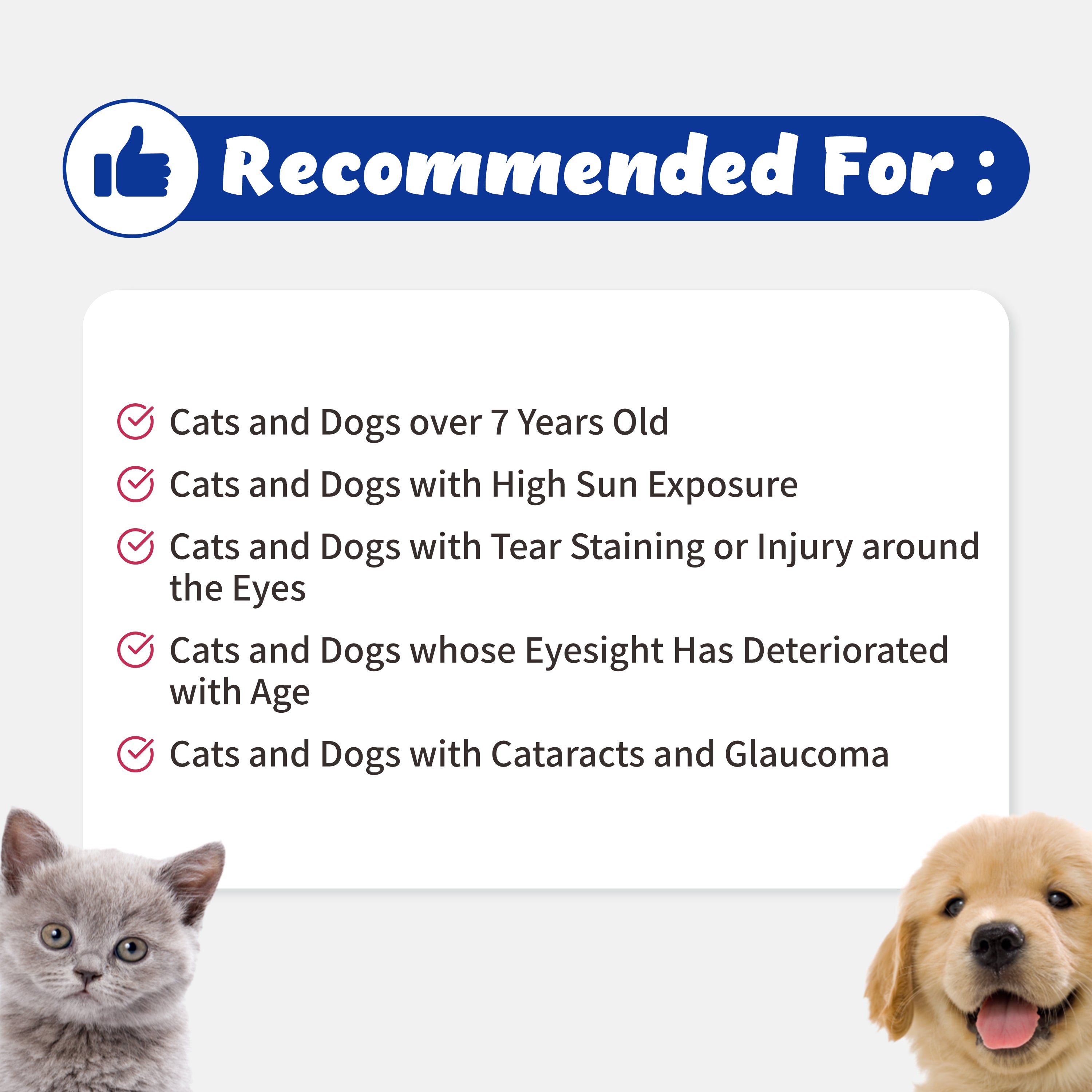 Eye Guardian - Supports Eyes, Tear Staining for Cats and Dogs of Normal Weight (117g)