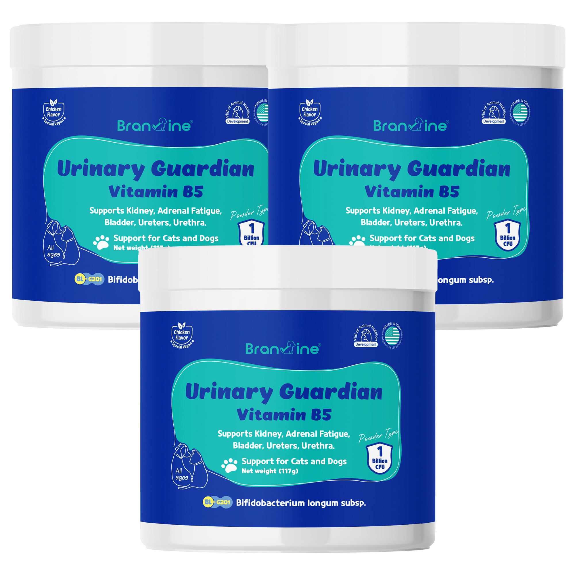 Urinary Guardian Vitamin B5 - Supports Kidney, Bladder, Addison for Cats and Dogs (117g)