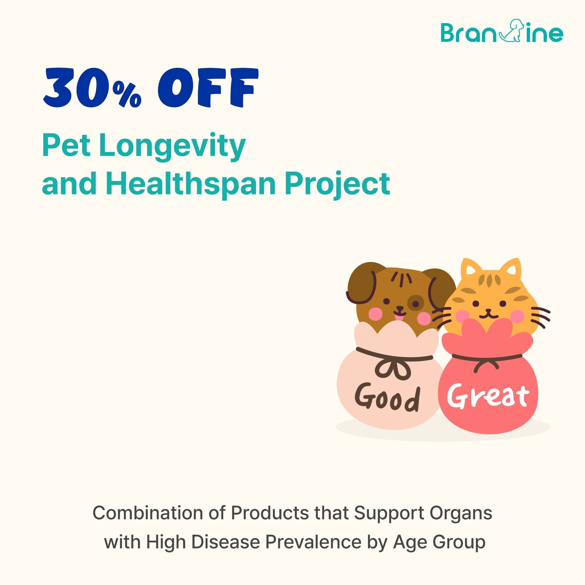 Cats and Dogs over 8 Years - Probiotics Powder + INOEL-6 + Recogry